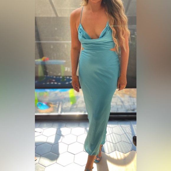 RUNAWAY aqua blue dress, size: medium - Picture 7 of 7